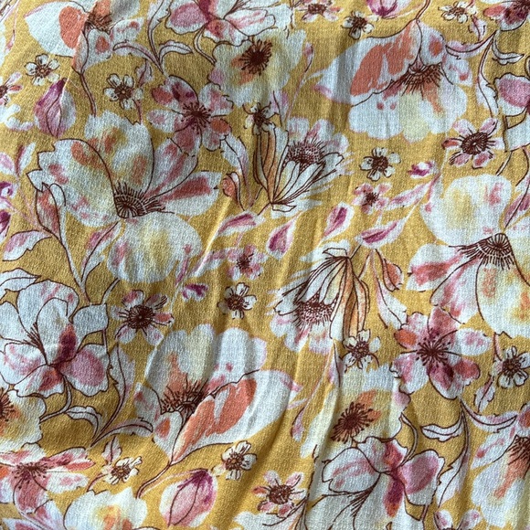 Rachel Zoe Floral Ruffle Wrap-Around midi Skirt Yellow size small - Picture 10 of 11